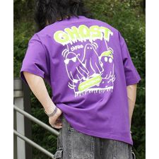 ILL’S ゴースト 発泡バックプリント ビッグシルエット半袖Tシャツ