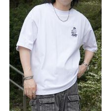 ILL’S ゴーストワンポイント刺繍 ボックスシルエット 半袖Tシャツ