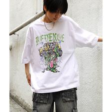 ILL’S モンスター ヴィンテージライク アメカジ風 レトロプリント ロックTシャツ