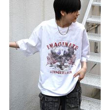 ILL’S アメリカン ヴィンテージライク アメカジ風 レトロプリント ロックTシャツ