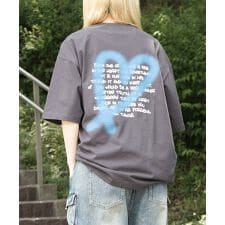 ILL’S スプレーハート ビッグシルエット バックプリント 半袖Tシャツ ワンポイント