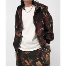 ILL'S 【Labordi ラボード】ツリーカモ柄 デニムフーディー ミリタリーフードジャケット