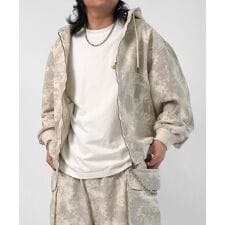 ILL'S 【Labordi ラボード】ツリーカモ柄 デニムフーディー ミリタリーフードジャケット