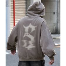 ILL'S ヴィンテージライク フェードバックプリント プリントパーカー