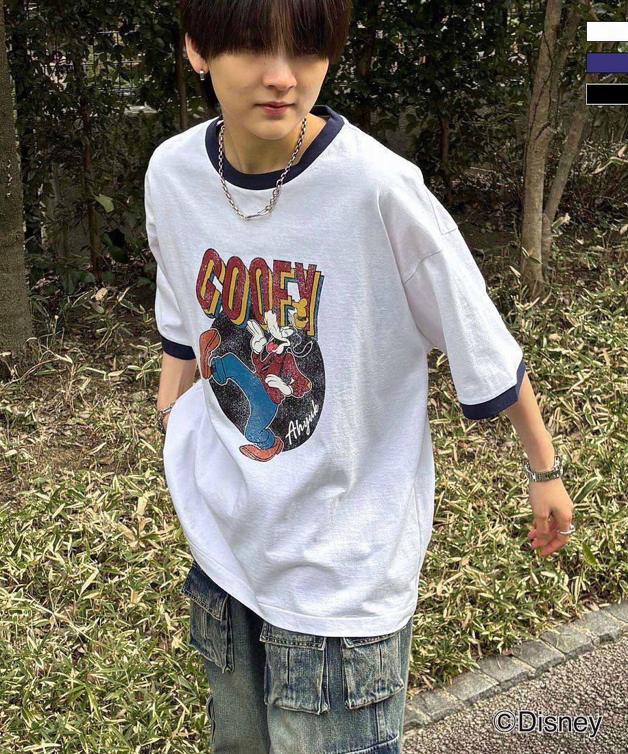 I757 2000年代製 ディズニー グーフィー 半袖プリントTシャツ□00s