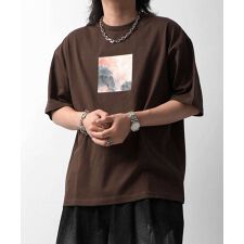 Confirm アブストラクト絵画 フロントプリント 半袖Tシャツ