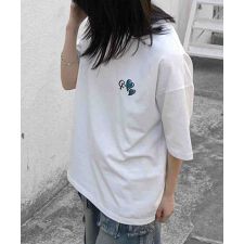 Confirm ハートワンポイント刺繍 半袖Tシャツ
