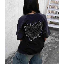 Confirm 韓国ストリートメタル文字 グランジロゴ Y2K ビッグシルエット半袖Tシャツ