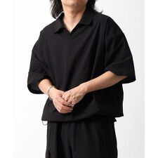 Confirm ビックシルエット ポリメッシュ ドロスト スキッパーシャツ ユニセックス