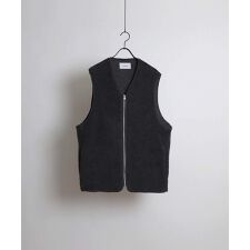 Confirm フェイクファー / ボア オーバージップアップベスト