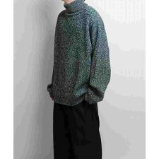 Confirm ルーズシルエット プルオーバー メランジタートルニット