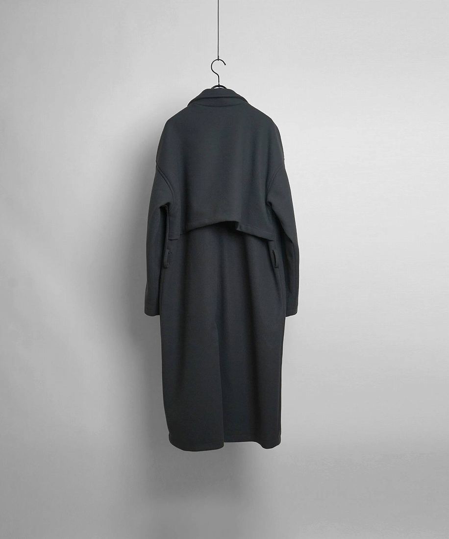 Confirm オーバーサイズ ウールライク メルトン スタンドネック ロング