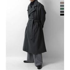コンファーム(Confirm)のConfirm オーバーサイズ ウールライク メルトン スタンドネック ロングトレンチコート