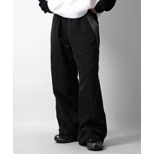 Confirm Y2K 切替パイピングサイドライン 裾ドローコード ナイロンワイドパンツ