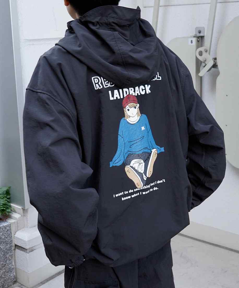 LUXEAKMPLUS ゴルフ フードロゴ軽量ナイロンジャケット | リュクス