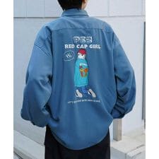 ILL'S 【PEZ × RED CAP GIRL】クレリック配色 長袖ビッグシルエットシャツ
