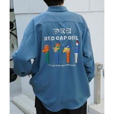 ILL'S 【PEZ × RED CAP GIRL】クレリック配色 長袖ビッグシルエットシャツ
