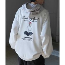 ILL'S 【RED CAP GIRL】バックプリントプルオーバーパーカー