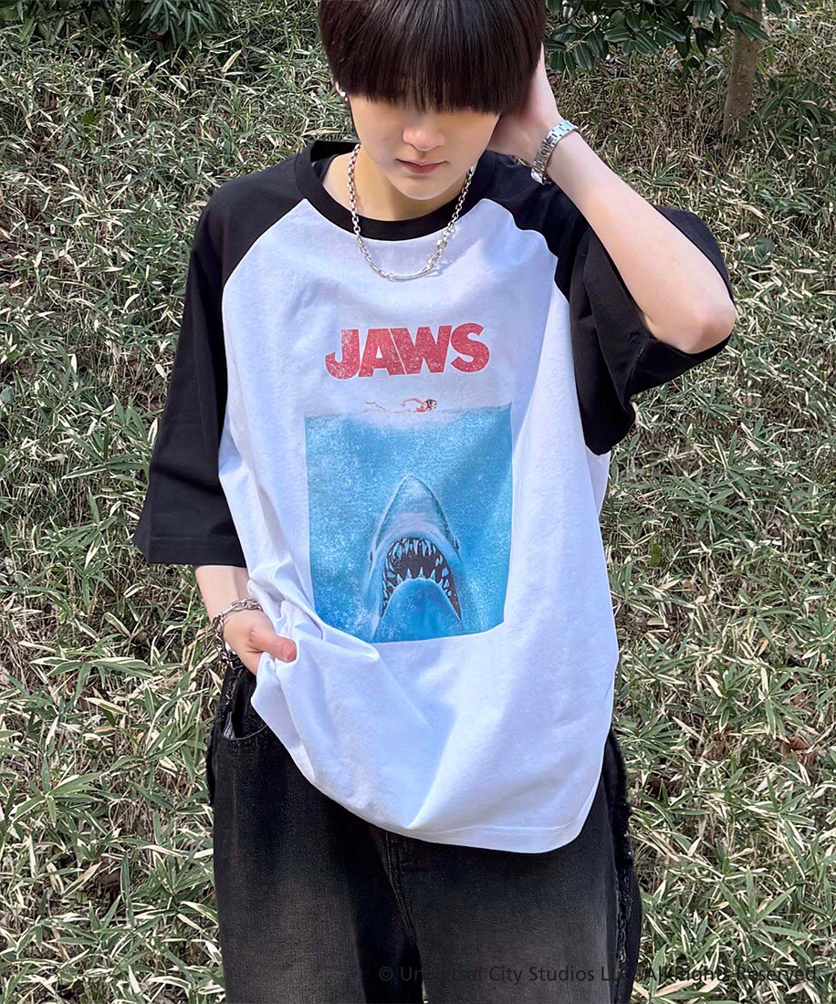 [�}���C]ILL'S �yretro movie�zJAWS ���B���e�[�W���C�N ���g���f�攼��T�V���c/�C���Y�iILLS�j WHT