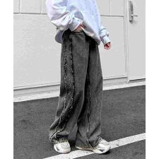 ILL'S 【96thes SELECT】サイドフリンジライン ワイドデニムパンツ