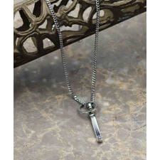 Confirmトップ付き モチーフ チャーム シルバーチェーンネックレス