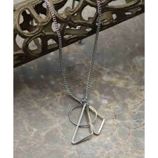 Confirmトップ付き モチーフ チャーム シルバーチェーンネックレス