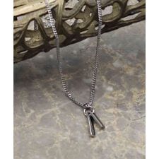 Confirmトップ付き モチーフ チャーム シルバーチェーンネックレス