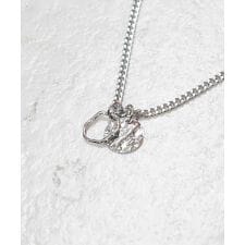 Confirmトップ付き モチーフ チャーム シルバーチェーンネックレス