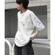 ILL’S 【96thes】韓国ストリート ビッグシルエット ワンポイントマタギ刺繍 半袖Tシャツ