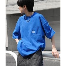 ILL’S 【96thes】韓国ストリート ビッグシルエット ワンポイントマタギ刺繍 半袖Tシャツ