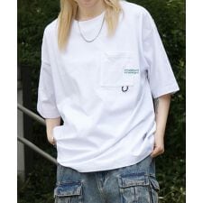 ILL’S 【INHABITANT】ビッグシルエット ワンポイント刺繍 ポケット 半袖Tシャツ