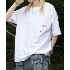 ILL’S 【INHABITANT】ビッグシルエット ワンポイント刺繍 ポケット 半袖Tシャツ