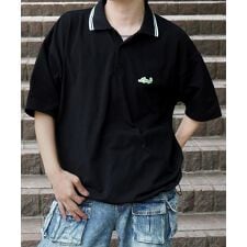 ILL’S 【Labordi / ラボード】ビッグシルエット ワンポイント刺繍 半袖切替ポロシャツ