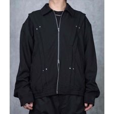 Confirm プリーツ リベット ショート ZIPブルゾン