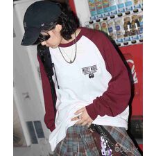 ILL'S 【Disney / ディズニー】ミッキー レトログラフィック ラグランロンT