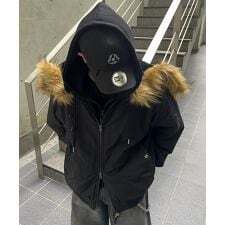 ILL'S N2-B フード ジップ ブルゾン ファー ミリタリー