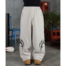 ILL'S メタルプリント トライバルワイドスウェットパンツ