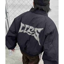 ILL'S バックプリント ナイロン 中綿ブルゾン