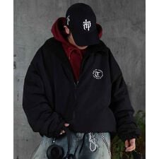 ILL’S 2WAY リバーシブル ナイロン ドローコード ボアブルゾン