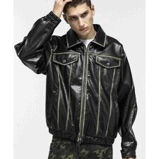 ILL'S ヴィンテージライクフェイクレザーブルゾン