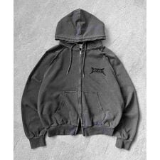 ILL'S  "ILL'S" LOGO刺繍フルジップフーディー