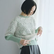 【再入荷】【オケージョン/デイリー】洗えるレースブラウスT