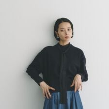 【着回し抜群】スウェットライクニットプルオーバー