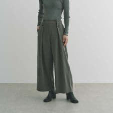 【BAILA12月号掲載】【体型カバー】フロントボタンパンツ