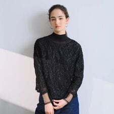 【着映えリュクス】洗えるレースブラウス