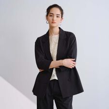 【接触冷感・UV対策】【セットアップ】コンフォタブルジャージーダブルライトジャケット