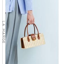 ラマージ(LA MARGE)の【LA MARGE】2WAY スクエア ラタン かごバッグ