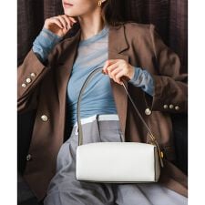 【LA MARGE】【本革】スクエア レザー ワンショルダー バッグ