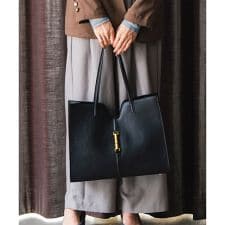 【LA MARGE】【本革】【A4対応】ゴールドポイント レザー トートバッグ