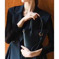 【LA MARGE】【本革】 2WAY バケツ型 アシンメトリー ショルダーバッグ